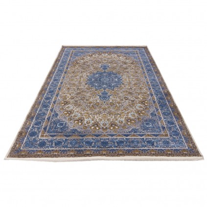 فرش ماشینی طرح لچک ترنج نئوکلاسیک، اکریلیک، سبک پارسی، کد 100082