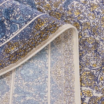 فرش ماشینی طرح لچک ترنج نئوکلاسیک، اکریلیک، سبک پارسی، کد 100082