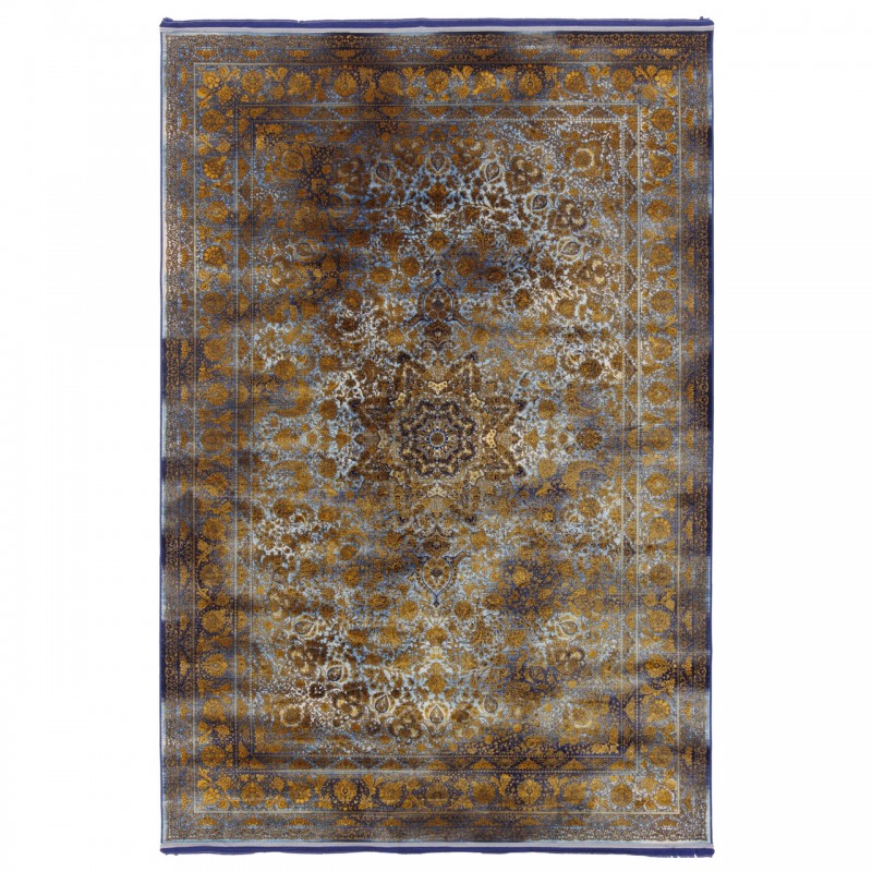 فرش ماشینی طرح لچک ترنج نئوکلاسیک، اکریلیک، سبک پارسی، کد 100090