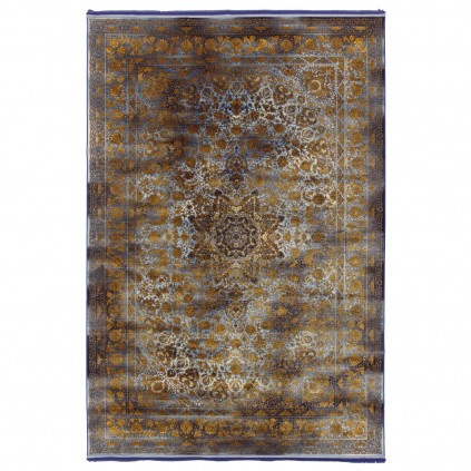 فرش ماشینی طرح لچک ترنج نئوکلاسیک، اکریلیک، سبک پارسی، کد 100090