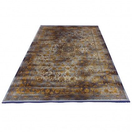 فرش ماشینی طرح لچک ترنج نئوکلاسیک، اکریلیک، سبک پارسی، کد 100090