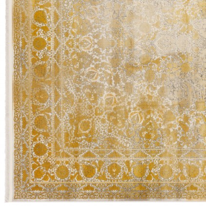 فرش ماشینی طرح لچک ترنج نئوکلاسیک، اکریلیک، سبک پارسی، کد 100090