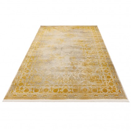 فرش ماشینی طرح لچک ترنج نئوکلاسیک، اکریلیک، سبک پارسی، کد 100090