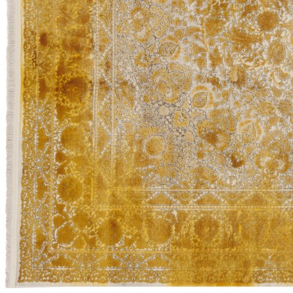 فرش ماشینی طرح لچک ترنج نئوکلاسیک، اکریلیک، سبک پارسی، کد 100090