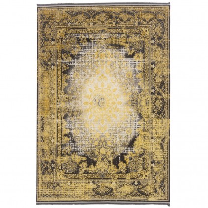 فرش ماشینی طرح لچک ترنج نئوکلاسیک، اکریلیک، سبک پارسی، کد 100092