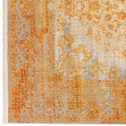 فرش ماشینی طرح لچک ترنج نئوکلاسیک، اکریلیک، سبک پارسی، کد 100092