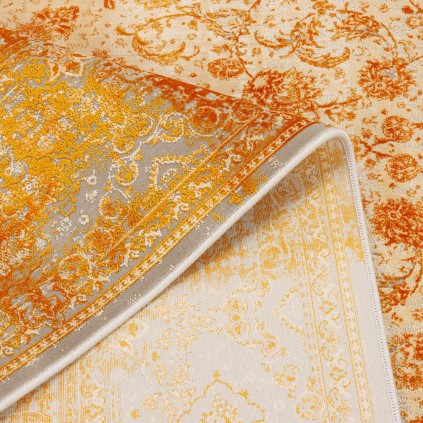 فرش ماشینی طرح لچک ترنج نئوکلاسیک، اکریلیک، سبک پارسی، کد 100092