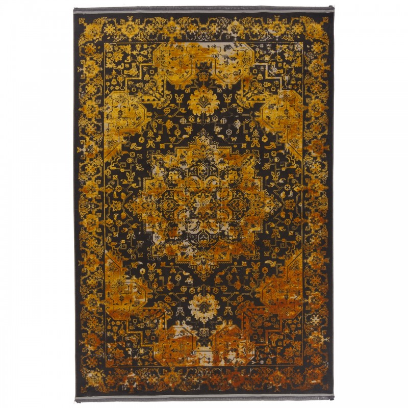 فرش ماشینی طرح لچک ترنج نئوکلاسیک، اکریلیک، سبک پارسی، کد 100094