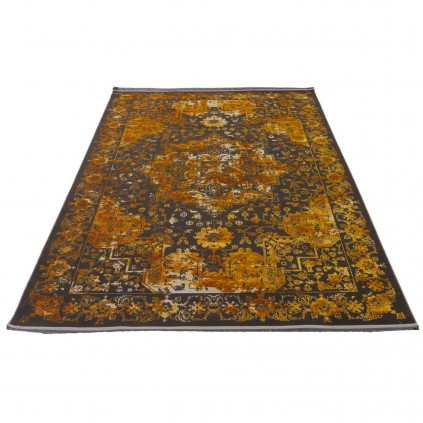 فرش ماشینی طرح لچک ترنج نئوکلاسیک، اکریلیک، سبک پارسی، کد 100094