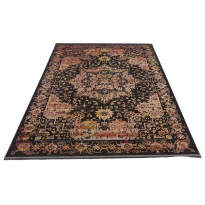 فرش ماشینی طرح لچک ترنج نئوکلاسیک، اکریلیک، سبک پارسی، کد 100094