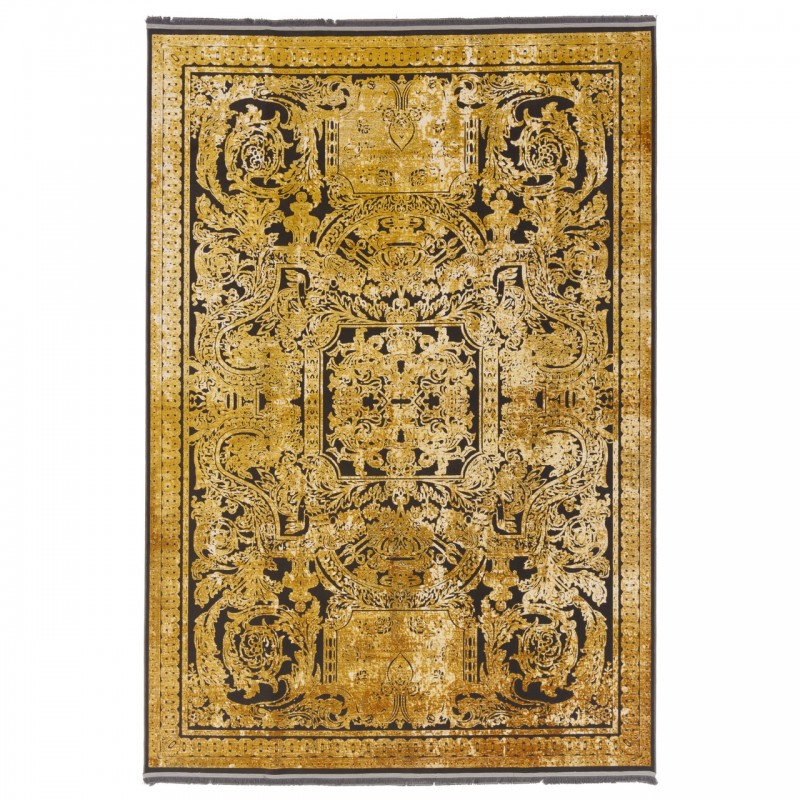 فرش ماشینی طرح لچک ترنج نئوکلاسیک، اکریلیک، سبک پارسی، کد 100098