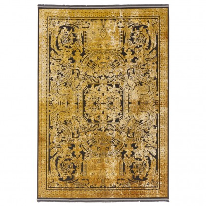 فرش ماشینی طرح لچک ترنج نئوکلاسیک، اکریلیک، سبک پارسی، کد 100098