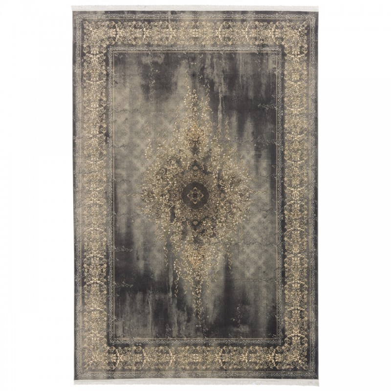 فرش ماشینی طرح ترنج دار نئوکلاسیک، اکریلیک، سبک پارسی، کد 100100