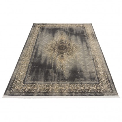 فرش ماشینی طرح ترنج دار نئوکلاسیک، اکریلیک، سبک پارسی، کد 100100