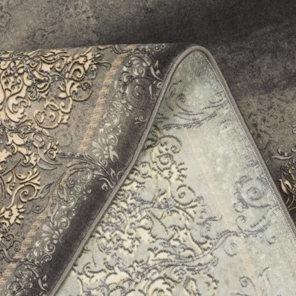 فرش ماشینی طرح ترنج دار نئوکلاسیک، اکریلیک، سبک پارسی، کد 100100