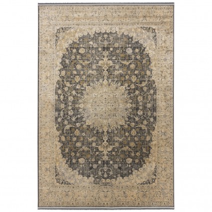 فرش ماشینی طرح لچک ترنج نئوکلاسیک، اکریلیک، سبک پارسی، کد 100101