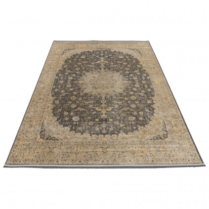 فرش ماشینی طرح لچک ترنج نئوکلاسیک، اکریلیک، سبک پارسی، کد 100101