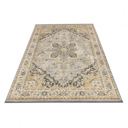 فرش ماشینی طرح لچک ترنج نئوکلاسیک، اکریلیک، سبک پارسی، کد 100103