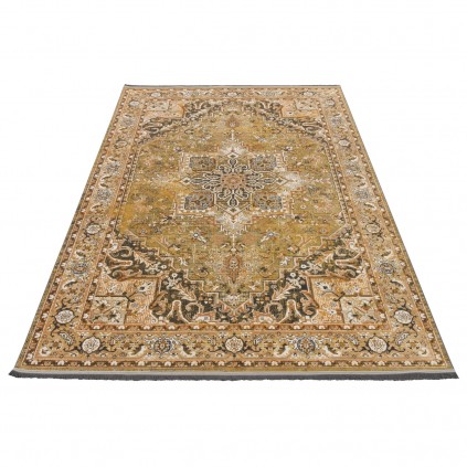 فرش ماشینی طرح لچک ترنج نئوکلاسیک، اکریلیک، سبک پارسی، کد 100103