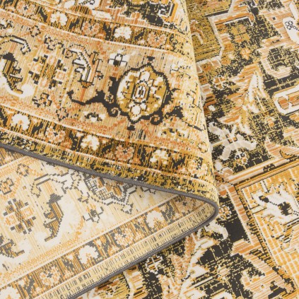 فرش ماشینی طرح لچک ترنج نئوکلاسیک، اکریلیک، سبک پارسی، کد 100103