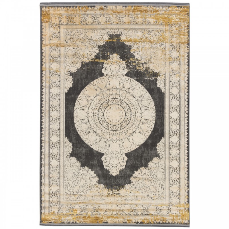 فرش ماشینی طرح لچک ترنج نئوکلاسیک، اکریلیک، سبک پارسی، کد 100107