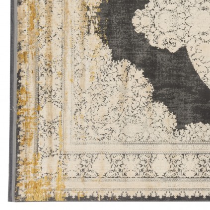 فرش ماشینی طرح لچک ترنج نئوکلاسیک، اکریلیک، سبک پارسی، کد 100107