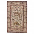 Old Handwoven Carpet, All-over Layout, All Silk, Qom, 160 × 235 cm Ref 10300047