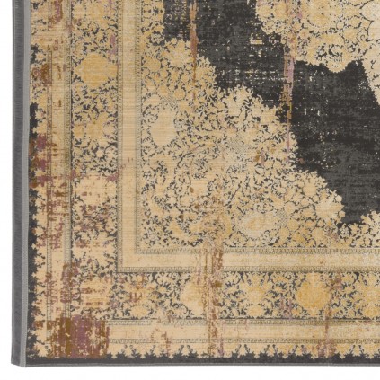 فرش ماشینی طرح لچک ترنج نئوکلاسیک، اکریلیک، سبک پارسی، کد 100107