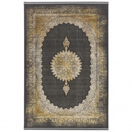 فرش ماشینی طرح لچک ترنج نئوکلاسیک، اکریلیک، سبک پارسی، کد 100109