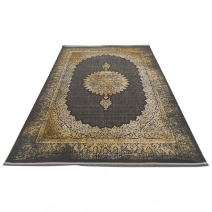 فرش ماشینی طرح لچک ترنج نئوکلاسیک، اکریلیک، سبک پارسی، کد 100109