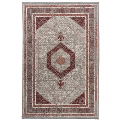 فرش ماشینی طرح لچک ترنج نئوکلاسیک، اکریلیک، سبک پارسی، کد 100112