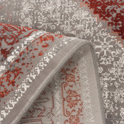 فرش ماشینی طرح لچک ترنج نئوکلاسیک، اکریلیک، سبک پارسی، کد 100112