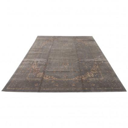 Machine-made Rug, Modern Corner Medallion, Hand-spun Wool, Persian Style, Ref 300057