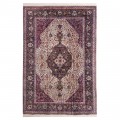 Handwoven Carpet, Corner Medallion Layout, All Silk, Tabriz, 140 × 206 cm Ref 10200050