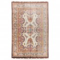 Handwoven Carpet, Corner Medallion Layout, All Silk, Qom, 390 × 615 cm Ref 12300741