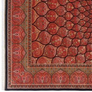 Machine-made Rug, Floral Dome, Bamboo Silk, Persian Style, Ref 800043