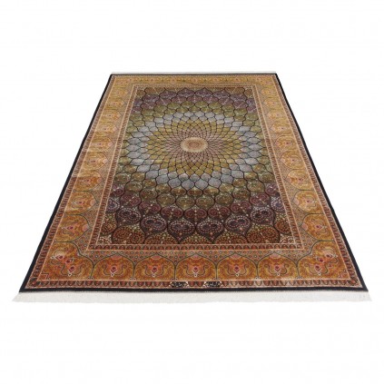 Machine-made Rug, Floral Dome, Bamboo Silk, Persian Style, Ref 800043