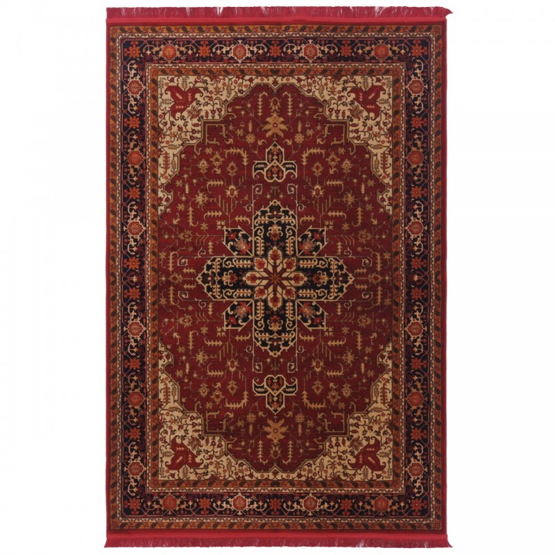 Machine-made Rug, Geometric Corner Medallion, Polyester + Cotton, Persian Style, Ref 400144