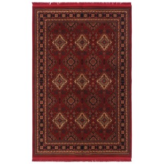 Machine-made Rug, Geometric Full Medallion, Polyester + Cotton, Persian Style, Ref 400145