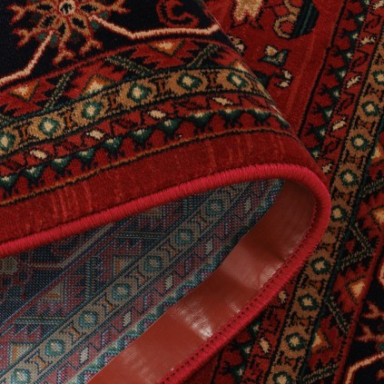 Machine-made Rug, Geometric Full Medallion, Polyester + Cotton, Persian Style, Ref 400146