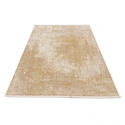 فرش ماشینی طرح ترنج دار مدرن، پلی استر + کتان، سبک پارسی، کد 400147