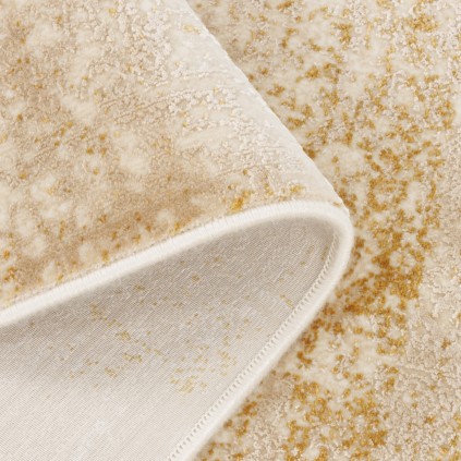 فرش ماشینی طرح ترنج دار مدرن، پلی استر + کتان، سبک پارسی، کد 400147