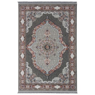 Machine-made Rug, Floral Corner Medallion, Polyester + Cotton, Persian Style, Ref 400149