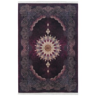 Machine-made Rug, Neoclassic Corner Medallion, Polyester + Cotton, Persian Style, Ref 400151