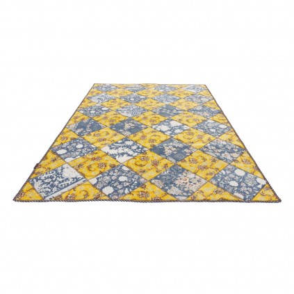 سجادة صناعية بنقشة مخطط عصري، أكريليك، على الطراز الفارسي، رقم 100157