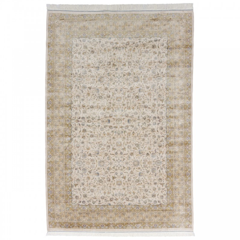 Machine-made Rug, Floral All-over Floral, Acrylic + Bamboo Silk, Persian Style, Ref 200175