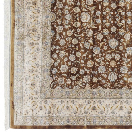 Machine-made Rug, Floral All-over Floral, Acrylic + Bamboo Silk, Persian Style, Ref 200175