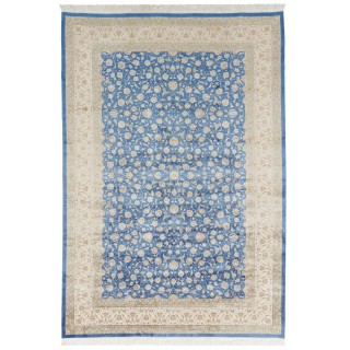 Machine-made Rug, Floral All-over Floral, Acrylic + Bamboo Silk, Persian Style, Ref 200175