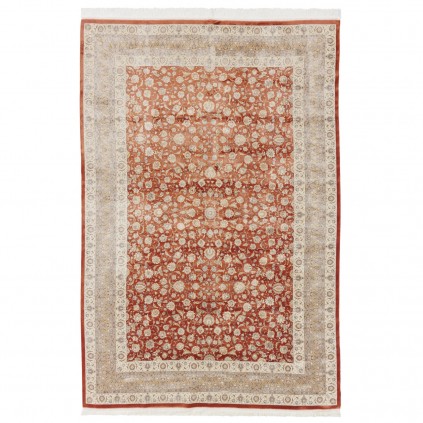 Machine-made Rug, Floral All-over Floral, Acrylic + Bamboo Silk, Persian Style, Ref 200175