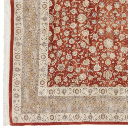 Machine-made Rug, Floral All-over Floral, Acrylic + Bamboo Silk, Persian Style, Ref 200175